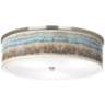 Marble Jewel Giclee Nickel 20 1/4&quot; Wide Ceiling Light