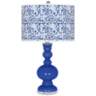 Dazzling Blue Gardenia Apothecary Table Lamp