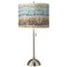 Marble Jewel Giclee Brushed Nickel Table Lamp