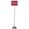 Giclee Red Stripes Pattern Shade Floor Lamp