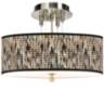Braided Jute Giclee 14&quot; Wide Ceiling Light