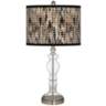 Braided Jute Giclee Apothecary Clear Glass Table Lamp