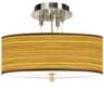 Tawny Zebrawood Giclee 14&quot; Wide Ceiling Light
