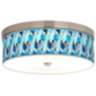 Blue Tiffany-Style Giclee Energy Efficient Ceiling Light