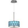 Blue Tiffany-Style Giclee Glow 10 1/4&quot; Wide Pendant Light