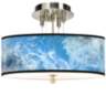 Ultrablue Giclee 14&quot; Wide Ceiling Light
