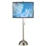 Ultrablue Giclee Brushed Nickel Table Lamp