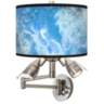 Ultrablue Giclee Plug-In Swing Arm Wall Lamp