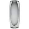 Glenn 13&quot; High Gray Double Layer Modern Glass Vase