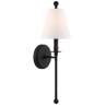 Crystorama Riverdale 14 1/2&quot; High Black Forged Wall Sconce