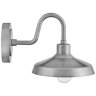 Forge 9&quot; High Antique Brushed Aluminum Outdoor Wall Light