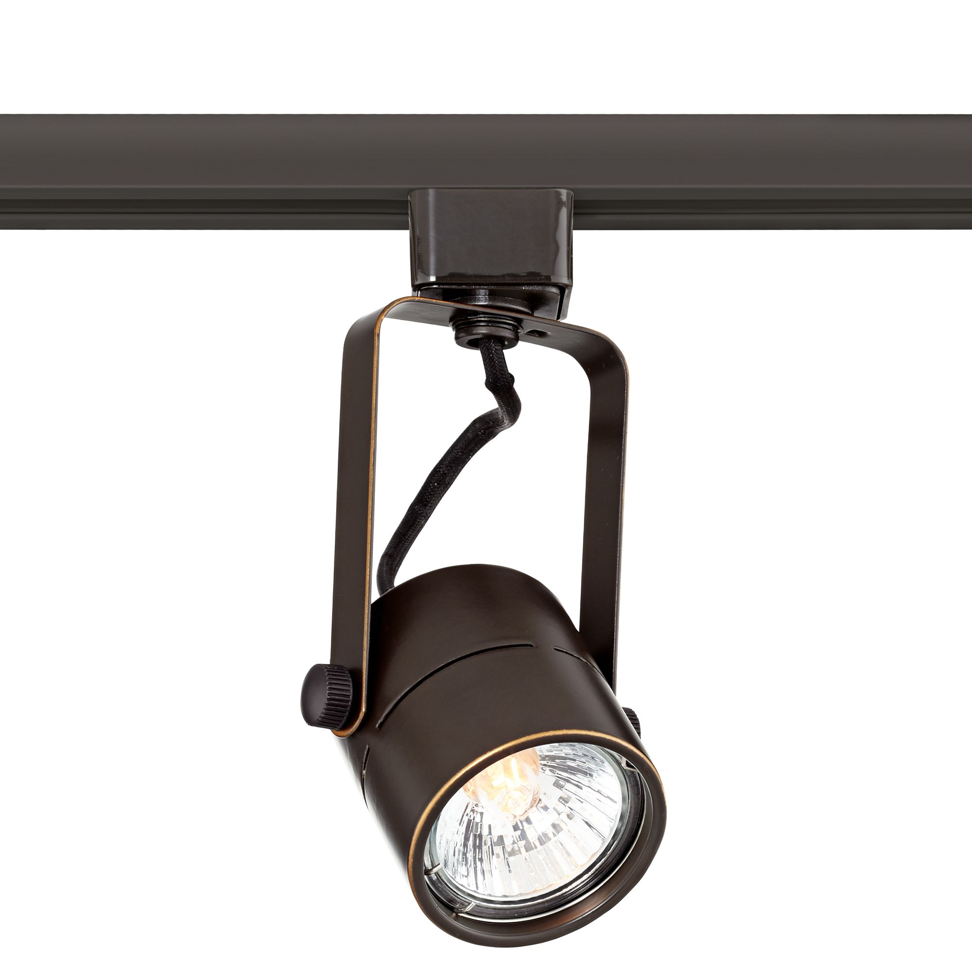 Pro Track Bronze Cylinder LED Halo Track Head W/ Bulb (57X43)