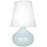Robert Abbey June Baby Blue Table Lamp w/ Oyster Linen Shade