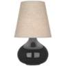 Robert Abbey June Ash Table Lamp with Buff Linen Shade
