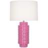 Robert Abbey Dolly Schiaparelli Pink Ceramic Table Lamp