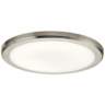 Zeo 13&quot; Wide Round Brushed Nickel 3000K LED Ceiling Light