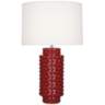 Robert Abbey Dolly Oxblood Red Ceramic Table Lamp