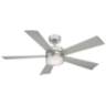 52&quot; Modern Forms Wynd Stainless Steel LED Wet Rated Smart Ceiling Fan