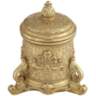 Britton 7&quot; High Antiqued Gold Traditional Jewelry Box
