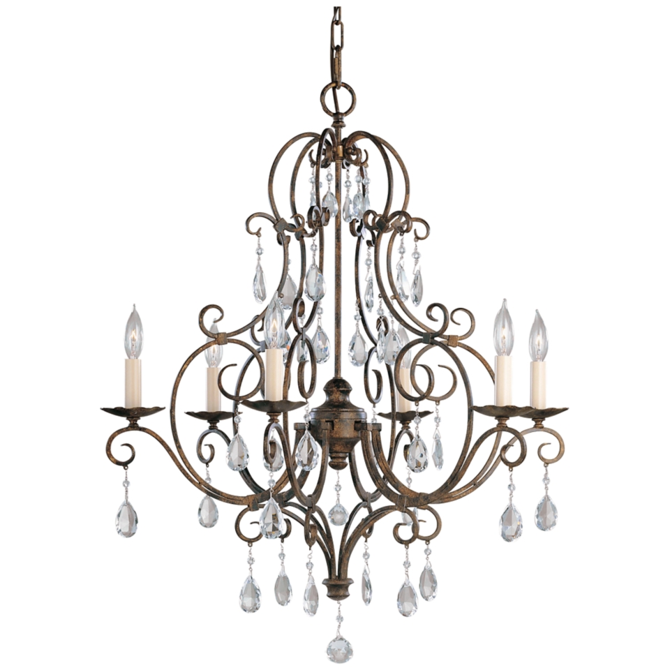 Chateau Collection Mocha Bronze Crystal Chandelier   #59206