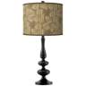 Woodland Giclee Paley Black Table Lamp