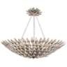 Crystorama Broche 24" Wide Antique Silver Ceiling Light