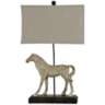 Dapple Gray Horse Figurine Table Lamp