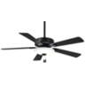 52&quot; Minka Aire Contractor Coal Black LED Ceiling Fan with Pull Chain