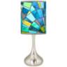 Lagos Mosaic Giclee Droplet Table Lamp