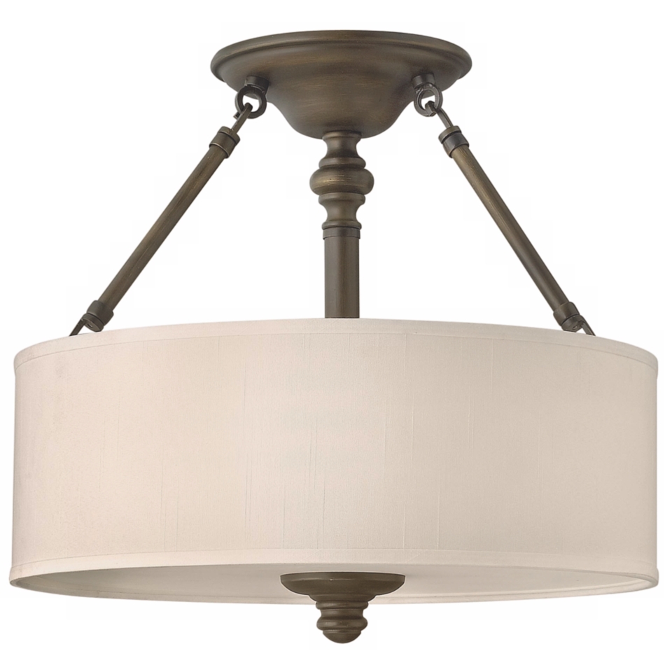 Sussex Collection English Bronze 16" Wide Ceiling Light   #63668