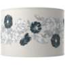 Smoky Blue Rose Bouquet Double Gourd Table Lamp