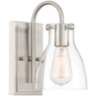 Cyn 10&quot; High Brushed Nickel and Clear Glass Wall Sconce