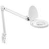Sorenson LED Clamp On Desk Lamp with Magnifier in White