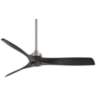 60" Minka Aire Aviation Brushed Nickel Large Ceiling Fan with Remote