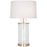 Gloria Wavy Glass with Brass Accents Table Lamp