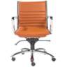 Dirk Cognac Leatherette Low Back Adjustable Office Chair
