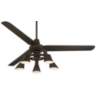 60&quot; Casa Vieja Turbina DC Bronze LED Ceiling Fan with Remote