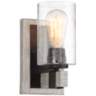 Poetry 9&quot; High Bronze and Gray Wood Grain Wall Sconce