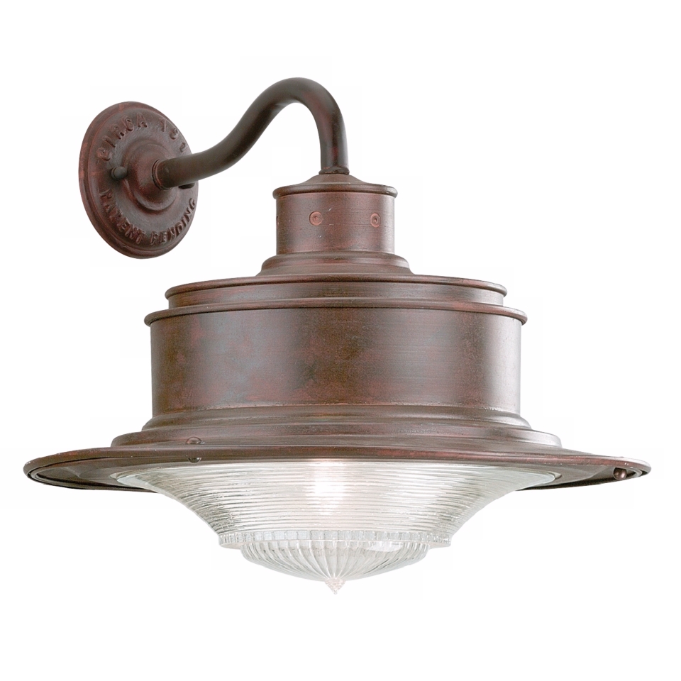 South Street 14 1/4" High Outdoor Old Rust Wall Light   #66625