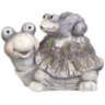Turtle And Hatchling 14&quot;W Solar LED Outdoor Garden Statue