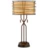Marlowe Bronze Woven Metal Table Lamp with USB Workstation Base