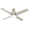 54&quot; Hunter Advocate WiFi Matte Nickel LED Ceiling Fan with Remote