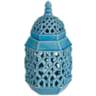 Lachlan 16 1/2&quot; High Light Blue Ceramic Jar with Lid