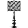 American Woodcraft Giclee Paley Black Table Lamp