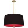 Custis Collection 25 1/2"W Blacksmith Black and Red Pendant