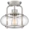 Quoizel Trilogy 10&quot; Wide Brushed Nickel Ceiling Light