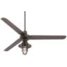 60&quot; Turbina Marlowe Bronze DC Damp Rated LED Ceiling Fan with Remote