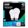 40W Equivalent Frosted 5W LED Dimmable Standard 2-Pack