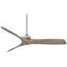 60&quot; Minka Aire Aviation Nickel and Ash Maple Ceiling Fan