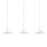 Royyo 44&quot; Wide Matte White and Gold 3-Light Linear Pendant